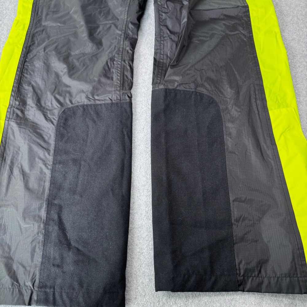 Olympia Moto Sports Rain Pants Mens P Black Neon Yellow Good EZ-Pack Hi-Vis - Picture 2 of 12
